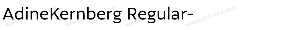 AdineKernberg Regular字体转换